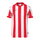 uhlsport Sport-Tshirt Retro Stripe (V-Ausschnit) Kurzarm rot/weiss Herren