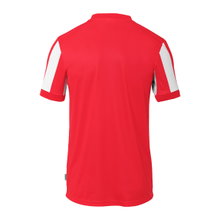 uhlsport Sport T-shirt Retro Stripe (V-neck) Short Sleeve red/white Men