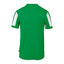 uhlsport Sport T-shirt Retro Stripe (V-neck) Short Sleeve Green/White Men