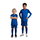 uhlsport Sport T-shirt Squad 27 (100% Polyester) azure blue/navy blue children