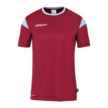 uhlsport Sport T-shirt Squad 27 (100% Polyester) bordeaux/sky blue Men's