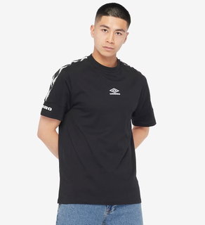 umbro T-shirt rekreacyjne Diamond Taped Crew Tee (100% bawełna) czarny mężczyźni
