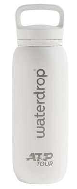 waterdrop x ATP Tour Trinkflasche ATP Thermo Edelstahl (robuste, doppelwandige Isolierung) 600ml weiss