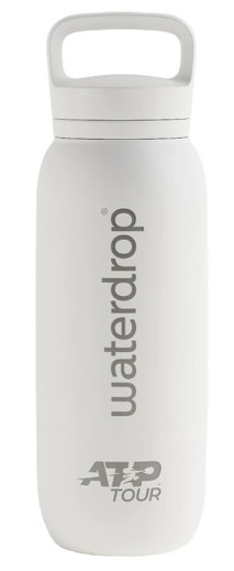 waterdrop x ATP Tour Trinkflasche ATP Thermo Edelstahl (robuste, doppelwandige Isolierung) 600ml weiss