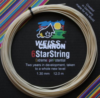WeissCannon Sznur tenisowy 6 StarString (Kontrola+Dotyk) naturalny 12m Zestaw
