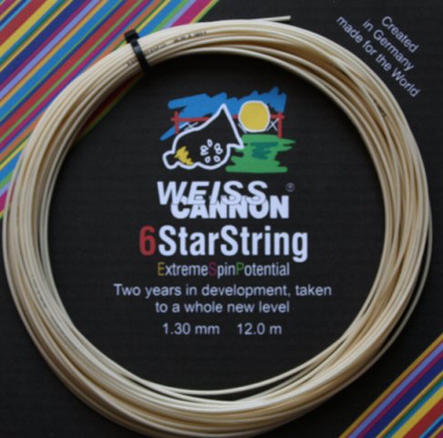 WeissCannon Tennissaite 6 StarString (Kontrolle+Touch) natur 12m Set