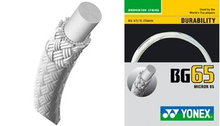 Besaitung mit Badmintonsaite Yonex BG65 schwarz