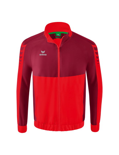 Erima Präsentationsjacke Six Wings (100% Polyester, Stehkragen, ohne Innenfutter) rot/bordeaux Herren