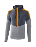 Erima Kapuzenpullover Hoodie Squad (Cotton Touch) grau/orange Kinder