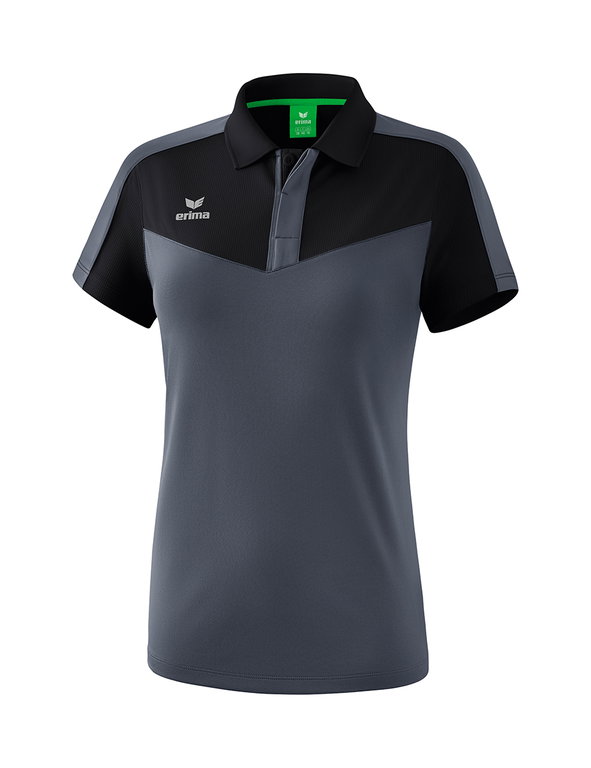Erima Sport Polo Squad (100% Polyester) black/grey Women
