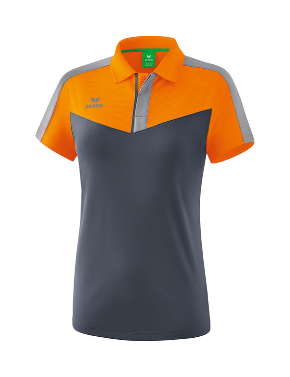 Erima Sport Polo Squad (100% Polyester) orange/grey Women