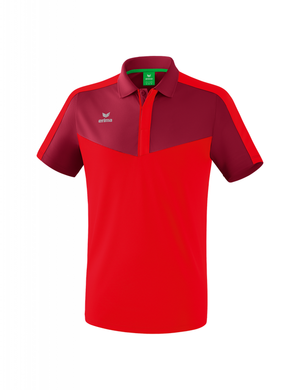 Erima Sport-Polo Squad (100% Polyester) bordeaux/rot Herren