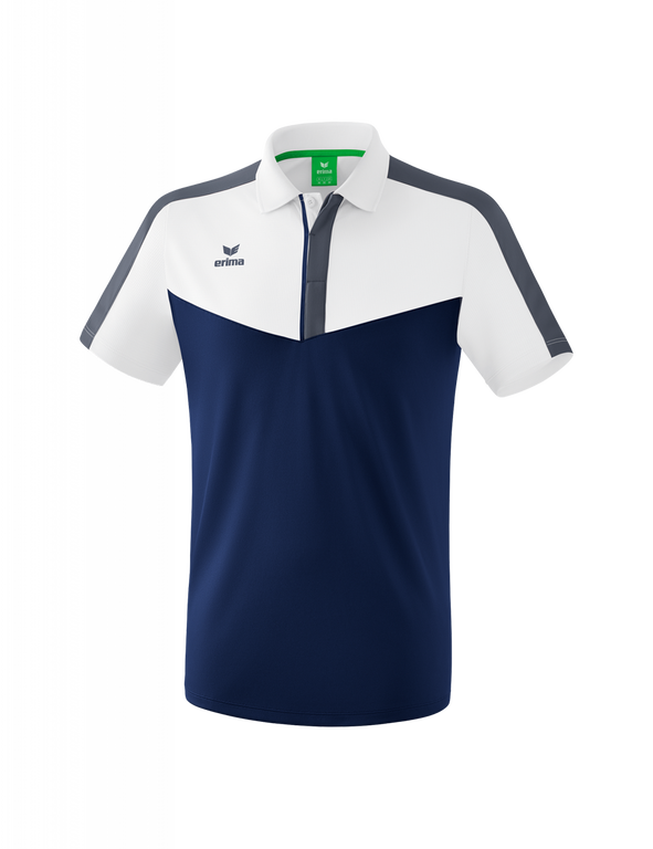 Erima Sport Polo Squad (100% Polyester) white/navy blue Men