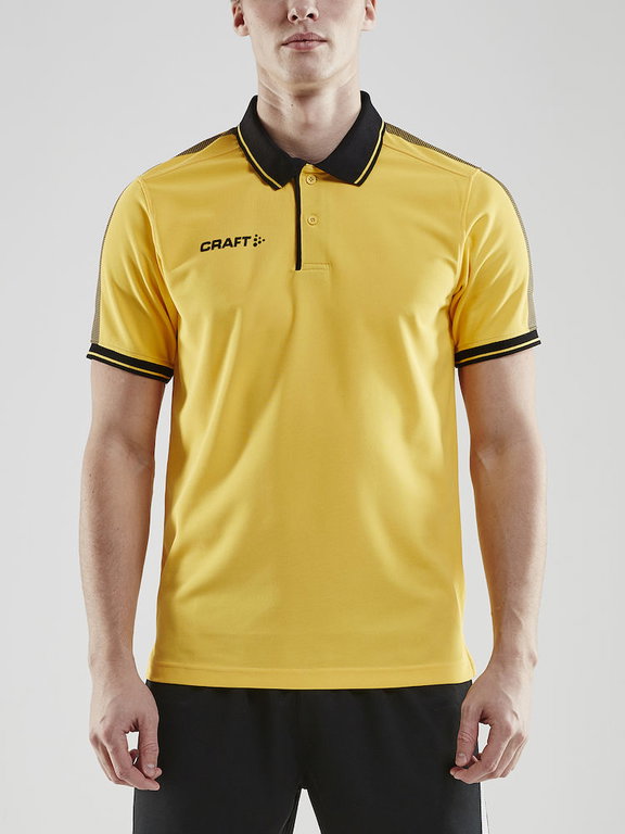 Craft Sport-Polo Pro Control (100% Polyester) gelb/schwarz Herren