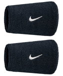 Nike Schweissband Swoosh Classic Doublewide Jumbo (Baumwollmix) 2025 schwarz - 2 Stück