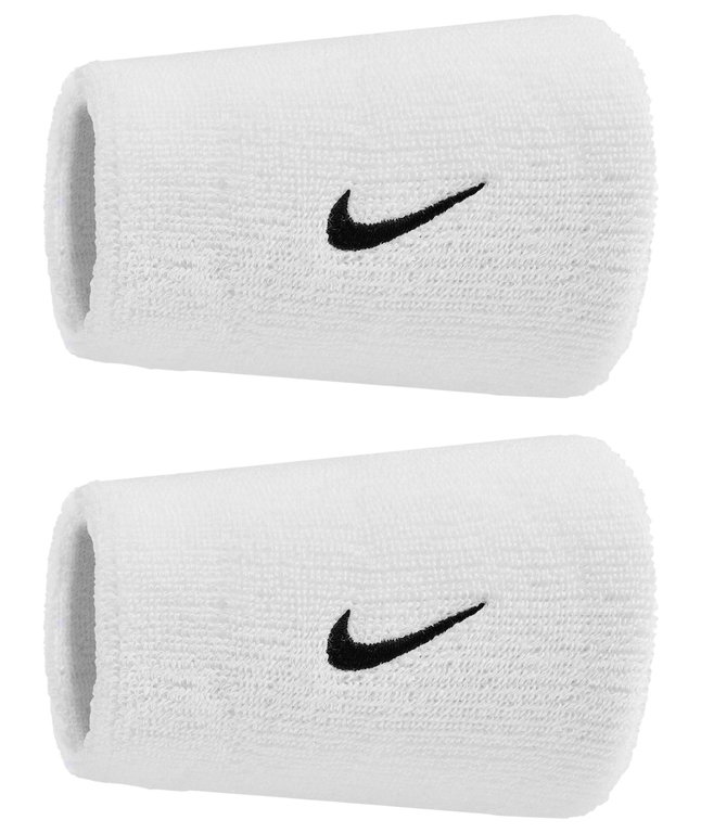 Nike Schweissband Swoosh Classic Doublewide Jumbo (Baumwollmix) 2025 weiss - 2 Stück
