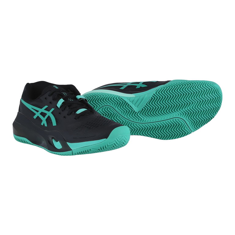 Asics Tennisschuhe Gel Resolution X Clay/Sandplatz (Stabilität) 2026 schwarz/grün Herren