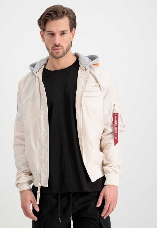 Alpha Industries Fliegerjacke MA-1 TT Custom mit Kapuze jetstreamweiss Herren