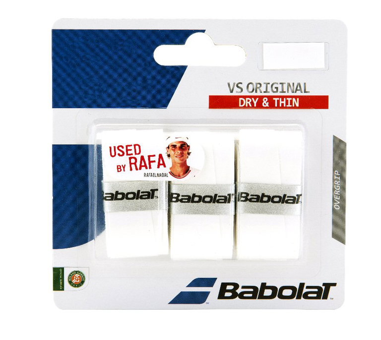 Babolat Overgrip VS Grip Original Feel (trocken, glatt) 0.43mm weiss - 3 Stück