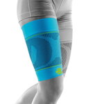 Bauerfeind Sports Thigh Support Compression Sleeves Upper Leg Long - river blue - 2 pieces