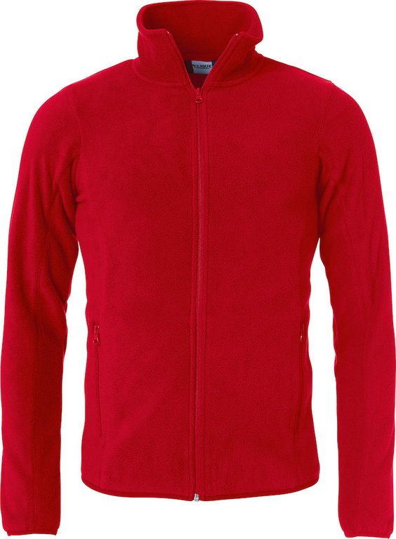 Clique Fleecejacke Basic Polar - mit Stehkragen - rot - Herren