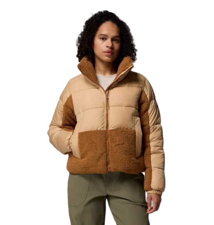 Columbia Winterjacke Leadbetter Point II Sherpa Hybrid (Thermarator™ Isolierung, weiche Sherpa-Einsätze) hellbraun Damen