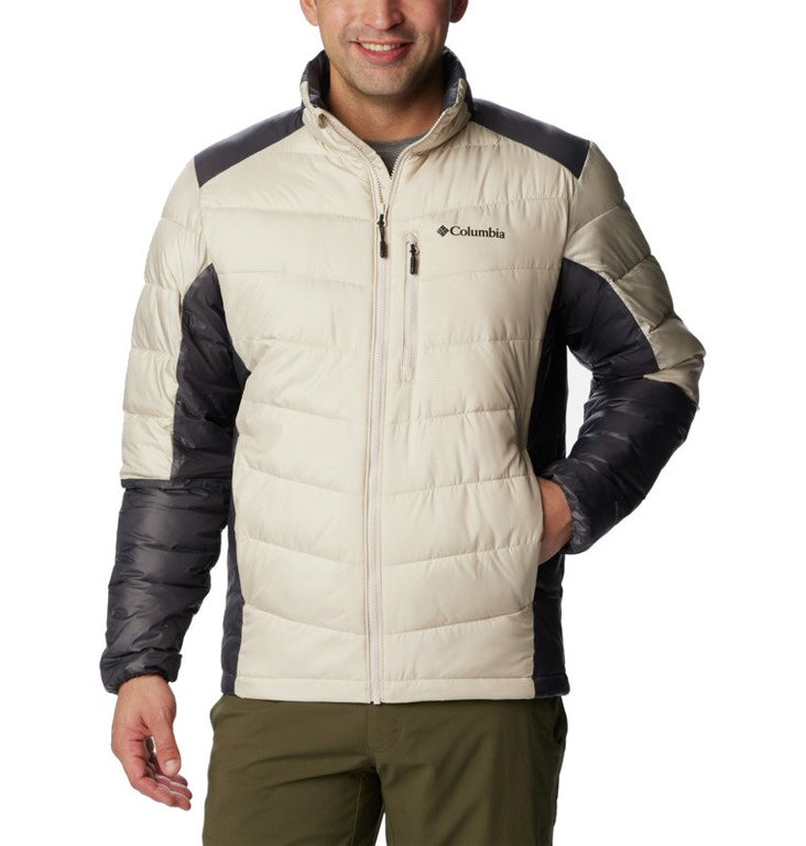Columbia Winter-Steppjacke Labyrinth Loop (wärmend dank Daunenfüllung, Omni-Heat Infinity) beige/stonegrau Herren