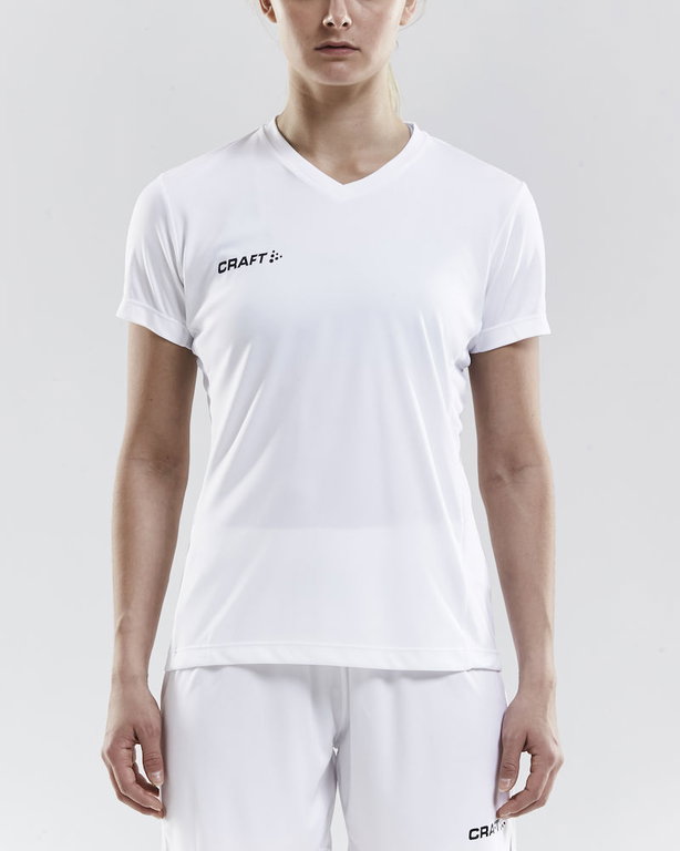 Craft Sport-Shirt (Jersey) Squad Solid - loose fit, quick-drying - white Women