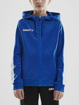 Craft Kapuzenpullover Hoodie Fullzip Pro Control cobaltblau/weiss Jungen
