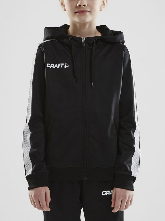 Craft Hoodie Fullzip Pro Control black/white Boys