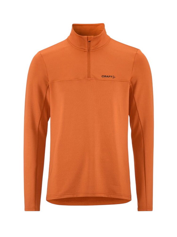 Craft Sport-Langarmshirt CORE Gain (Midlayer, Half-Zip) buff orange Herren