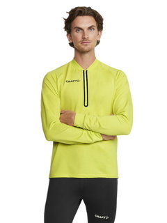 Craft Sport-Langarmshirt Extend Halfzip (hohe Bewegungsfreiheit, bequeme Passform) gelb Herren