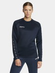 Craft Sport-Langarmshirt Squad 2.0 Crew Neck (rec. Polyester, optimale Bewegungsfreiheit) navyblau Damen