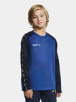 Craft Sport-Langarmshirt Squad 2.0 Crew Neck (rec. Polyester, optimale Bewegungsfreiheit) kobaltblau Kinder