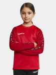 Craft Sport-Langarmshirt Squad 2.0 Crew Neck (rec. Polyester, optimale Bewegungsfreiheit) rot Kinder