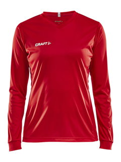 Craft Sport-Langarmshirt (Trikot) Squad Solid - hohe Elastizität, ergonomisches Design - rot Damen
