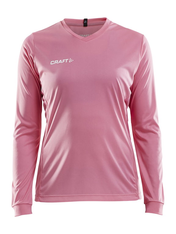 Craft Sport-Langarmshirt (Trikot) Squad Solid - hohe Elastizität, ergonomisches Design - pink Damen