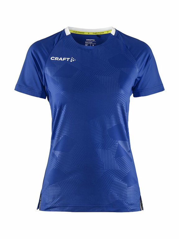 Craft Sport-Shirt (Trikot) Premier Solid Jersey (rec. Polyester, hohe Elastizität) kobaltblau Damen