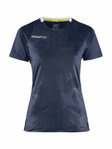 Craft Sport-Shirt (Trikot) Premier Solid Jersey (rec. Polyester, hohe Elastizität) navyblau Damen