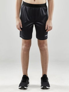 Craft Sporthose (Short) Evolve - leicht, elastischer Hüftbund mit Kordelzug, ohne Seitentaschen - dunkelgrau Kinder