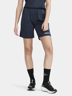 Craft Trainingshose Extend Shorts (100% rec. Polyester, ohne Seitentaschen) kurz navyblau Damen