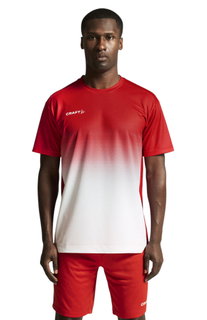 Craft Sport-Tshirt Evolve 2.0 Structured Graphic Jersey (elastisches Material) rot/weiss Herren