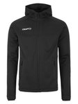 Craft Evolve 2.0 Brushed Hood Training Jacket (durable, moisture-wicking) black men's
