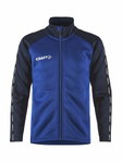 Craft Sport-Trainingsjacke Squad 2.0 Full Zip (mit Seitentaschen, elastisch Funktionsmaterial) kobaltblau Kinder