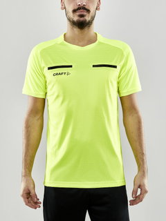 Craft Sport-Tshirt Evolve Referee (rec. Polyester, Mesh-Einsätze) neongelb Herren