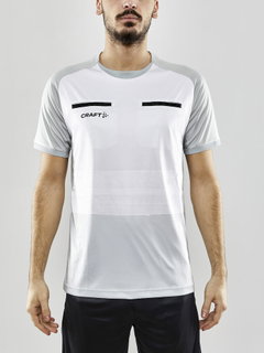Craft Sport-Tshirt Evolve Referee (rec. Polyester, Mesh-Einsätze) platinumgrau Herren