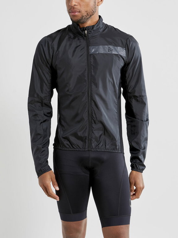 Craft Bicycle Wind Jacket ADV Essence Light Wind (windproof and water-repellent) black Men