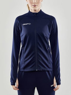 Craft Trainingsjacke Evolve Full Zip - strapazierfähige Mid-Layer-Jacke aus Stretchmaterial - navyblau Damen