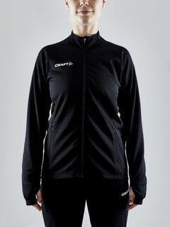 Craft Trainingsjacke Evolve Full Zip - strapazierfähige Mid-Layer-Jacke aus Stretchmaterial - schwarz Damen