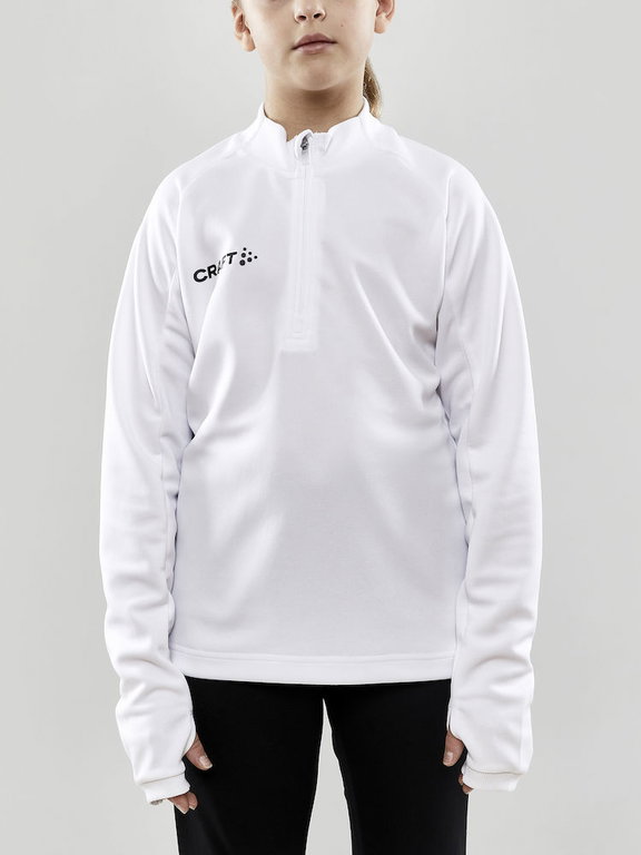 Craft Sport-Langarmshirt Evolve Halfzip - strapazierfähig, aus Stretchmaterial - weiss Kinder